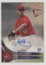 2018 Topps National Baseball Card Day 194/300 Jack Flaherty Rookie Auto RC 0t2. rookie card picture