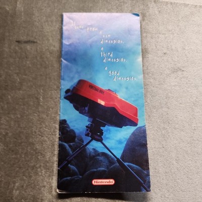 Nintendo Virtual Boy Console System Promotional Store Brochure 