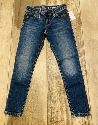Gap Kids Super Skinny Jeans Medium Wash Girls Size 6