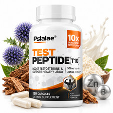 Test Peptide T10 Capsules - Testosterone Booster, Libido Muscle Support, Vegan