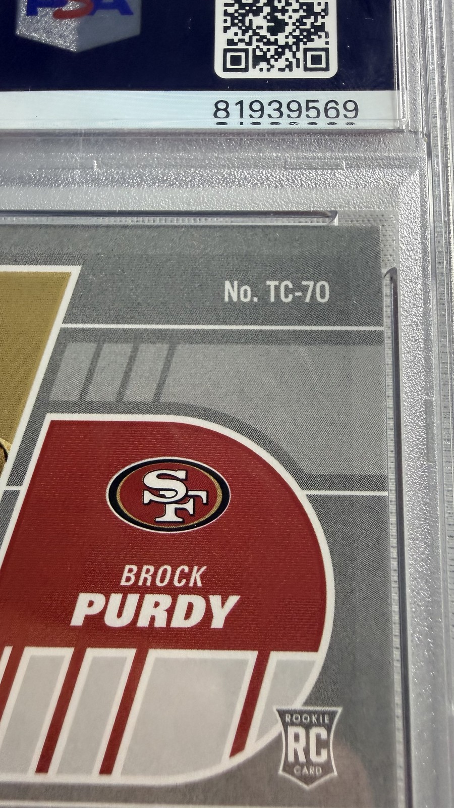 2022 Panini Donruss Elite Brock Purdy RC Auto 20/25 PSA 10 #TC-70 + view 13