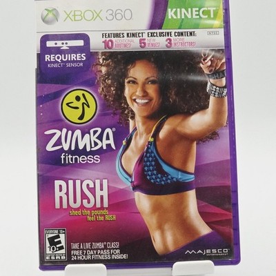 Zumba Fitness Rush Microsoft Xbox 360 Kinect Video Game Complete Tested Workout
