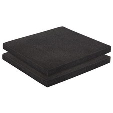 2 Pack 12x12x1in Black Foam Sheets Protective Packing Craft Inserts