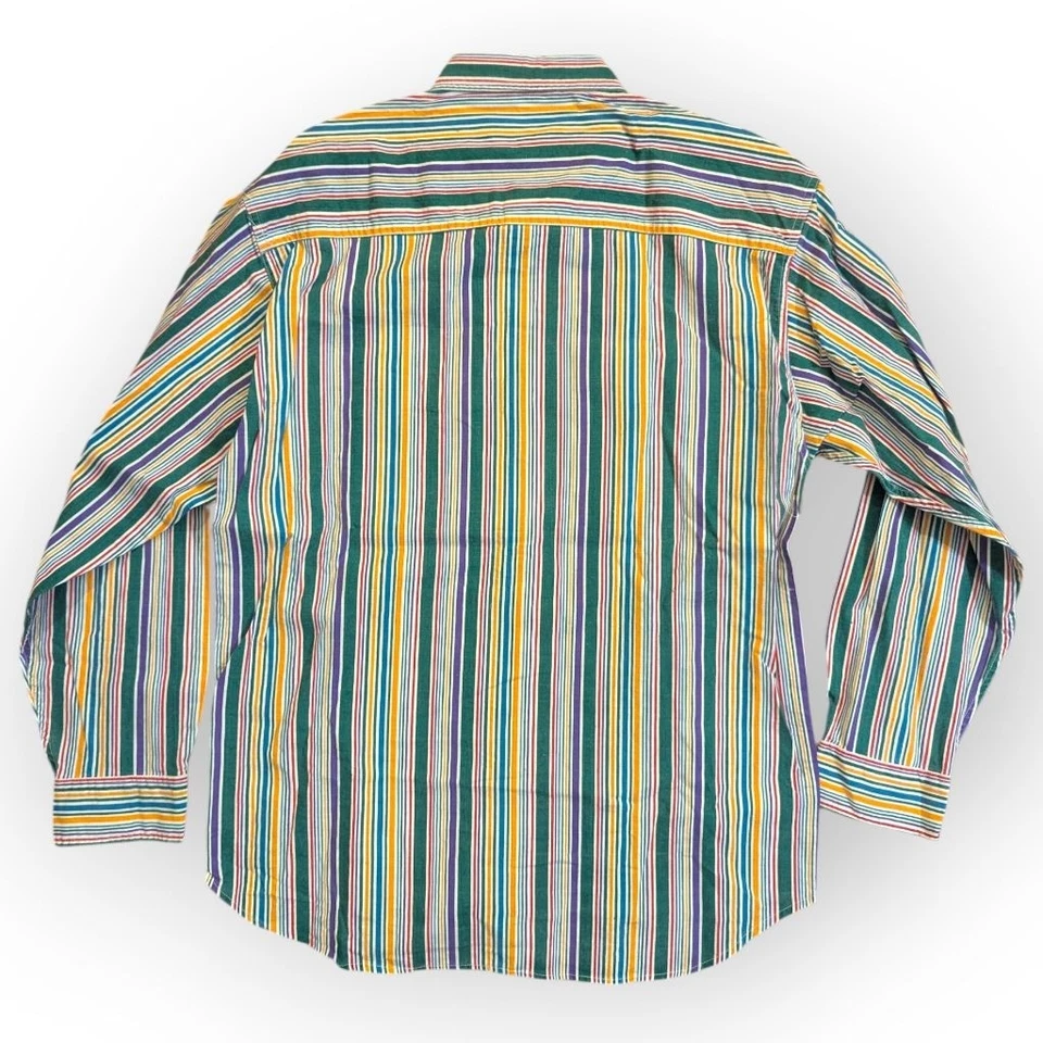 Timber Trail Striped Western Shirt Medium Bright Colors Cowboy Vintage - Image 2 of 4
