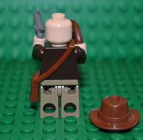 LEGO Indiana Jones Minifigure  w/ Whip & Weapon 7627 7623 7624 7625 7626 #3