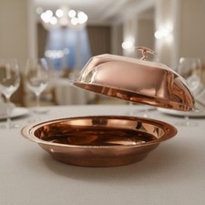 3 Pieces Round Serving Dome Cover Dustproof Dome Cover Tray for Hotels,