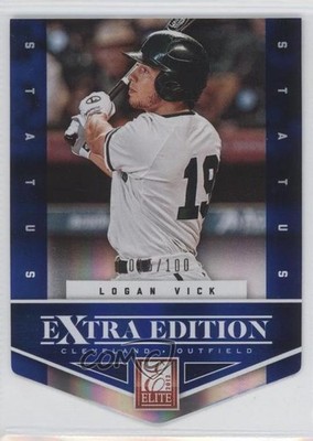 2012 Elite Extra Edition Status Blue Die-Cut 15/100 Logan Vick #185 0c2