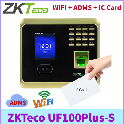 ZKTeco UF100Plus-S Wifi+ADMS+IC Biometric Face Fingerprint Time Attendance Clock