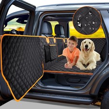 Dog Car Seat Cover for Back Seat, Hard Bottom Car Seat Cover for Dogs with