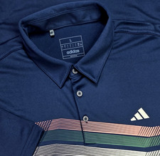 Adidas Climacool Golf Performance Polo Shirt Mens L Blue Core Short Sleeve
