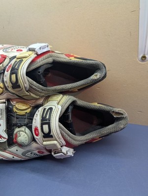 Sidi Ergo 2 Carbon Lite Mens Road Cycling Shoes White Black Red