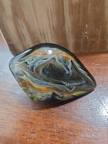 Handmade Art Glass Belt Buckle 