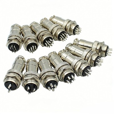GX20 Aviation Plug Socket Connector Metal Inline Cable butt Joint 2/3/4 - 15Pin