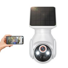 Solar-Powered 1080p Battery Camera, Security Cameras Wireless Outdoor for Hom...