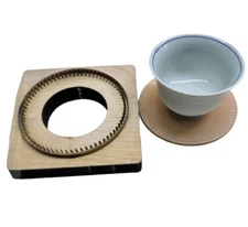 Leather Embossing Template, Round 95mm Punching Die Cutter for Cup Coaster
