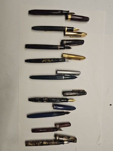 Unrestored Vintage Fountain Pen Lot, Waterman's, Sheaffer, Adler, Etc (1) 14K