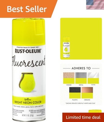 Rust-Oleum 342571 Specialty Fluorescent Spray 11 Ounce (Pack of 1), Yellow