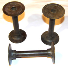 3 VINTAGE RUSSELL & STOLL HEAVY SOLID BRASS EXTENSIONS OR PEDESTAL ASSEMBLIES!