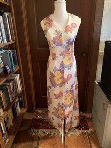 leslie fay floral maxi dress
