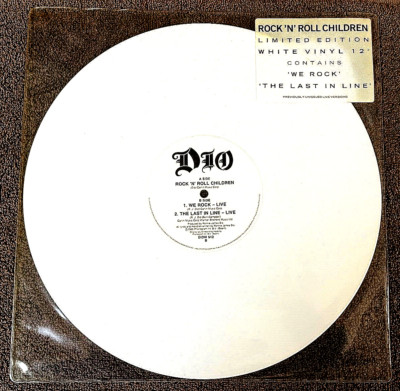 DIO ''Rock 'N' Roll Children / The Last In Line'' 12'' Single UK White Vinyl Live