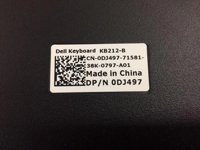 Dell Quietkey USB - AZERTY Black French Keyboard ( KB-212B 0DJ497 ) NEW - Image 3 of 3