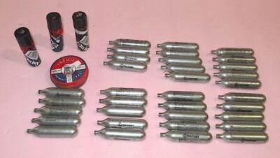 35 CROSMAN POWERLET 12gr CO2 CARTRIDGES+177 Pellets+3 Daisy BB Tubes Airsoft Gun