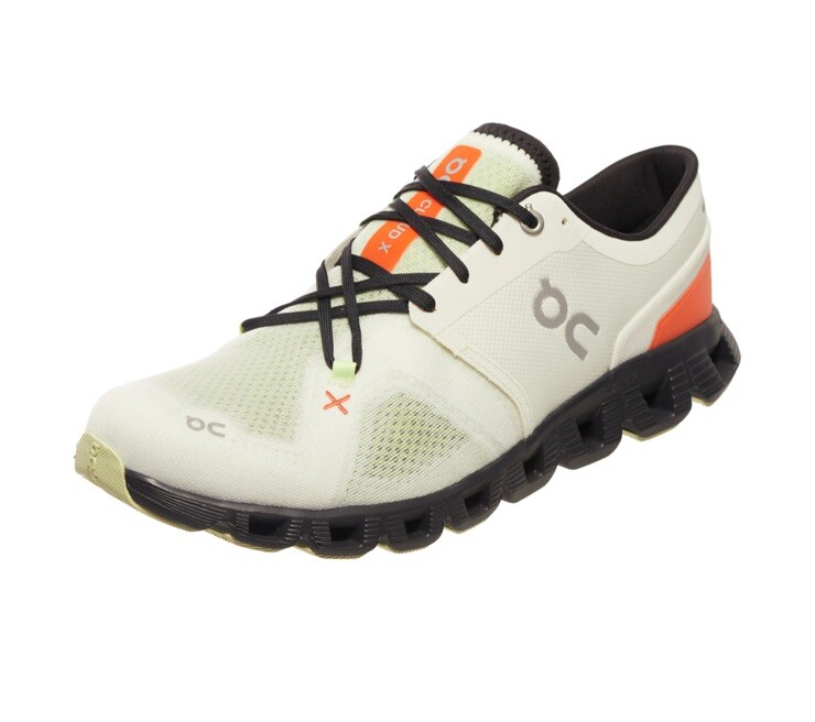On Running Cloud X 3 Running Shoe - Ivory / Flame Sz … - Gem
