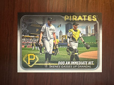2024 Topps Update #US160 Paul Skenes & Grandal "Duo An Immediate Hit" - Pirates