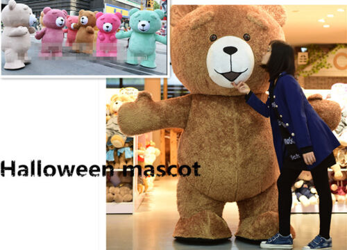 Halloween Inflatable Teddy Bear Plush Mascot Costume party game fandy dress hot - Picture 1 of 20
