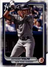 2024 Bowman Base Paper Anthony Volpe #76 New York Yankees MLB Baseball Card