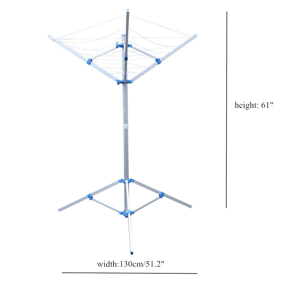 Outdoor Clothesline Dryer Adjustable Umbrella Clothes Drying Rack