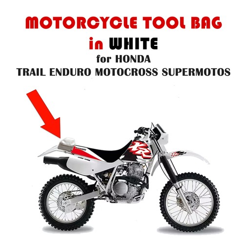 MOTORCYCLE TOOL BAG POUCH WHITE for HONDA XR models TRAIL ENDURO MX TRIALS eBay