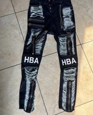 14FW Distressed Zip Denim Pants Hood By Air HBA | eBay