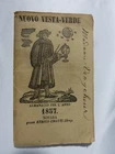 Antique Italian Almanac Italy 19th Century 19th 1857 Nuovo Vesta Verde Enric Crotti