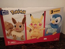New Pokémon Mega Construx Build & Show Trio, Building Blocks Pikachu, Eevee