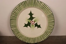 Vintage 1996 Laurie Gates Los Angeles Potteries Holly Serving Platter Christmas