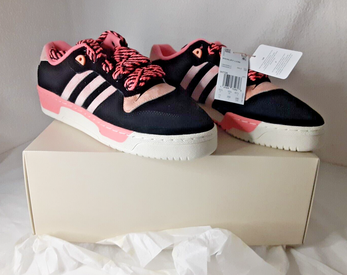 ⭐Anthony Edwards Adidas Rivalry Low Black Peach Pink Orange  display picture 1