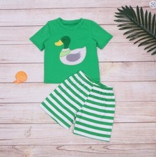 NEW Boutique Duck Mallard Boys Shorts Outfit Set