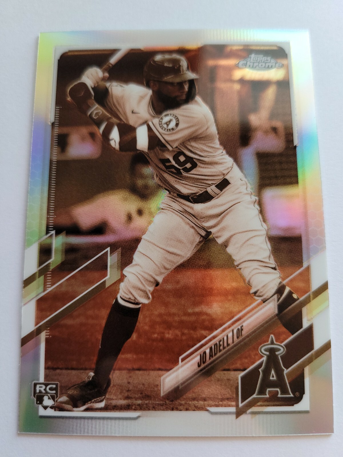 2021 Topps Chrome JO ADELL SEPIA Refractor - Los Angeles Angels Rookie Card