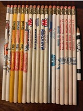 Lot of vtg advertising pencils Sunbeam Marathon Kellogg's Amtrak Phoenix oil