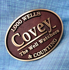Covey Well Watchers Belt Buckle Wellsite Petroleum Geologist Kansas Vtg .SHY242