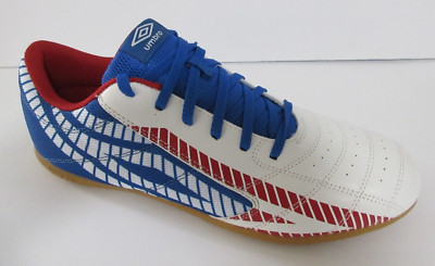 Umbro Men's Sala Z5 Futsal Red/White/Blue Indoor Soccer Shoes 13