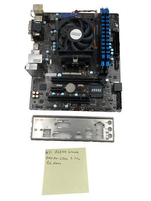 MSI A68HM Grenade Motherboard AMD A4-6300 3.70 GHz & 8GB-RAM Working
