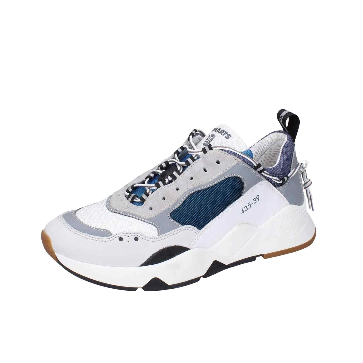Men s Shoes BRIMARTS 39 Eu Sneakers Grey Fabric Blue Suede EZ845