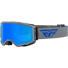 Fly Racing MX Off-Road Motocross Goggles Zone Grey - Blue Lens