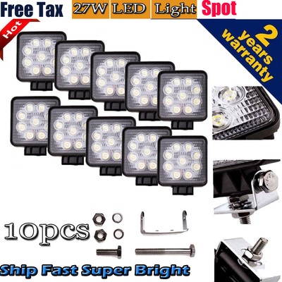 10X27W LED work Spot beam Round Light 12V 24V Off-road DrivingTruck 4x4 SUV lamp