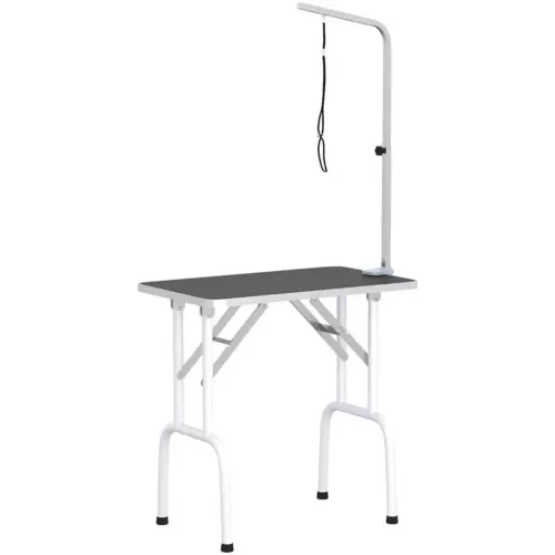 PawHut Foldable Dog Grooming Table Adjustable Arm for Small Dogs 81x49x80 cm