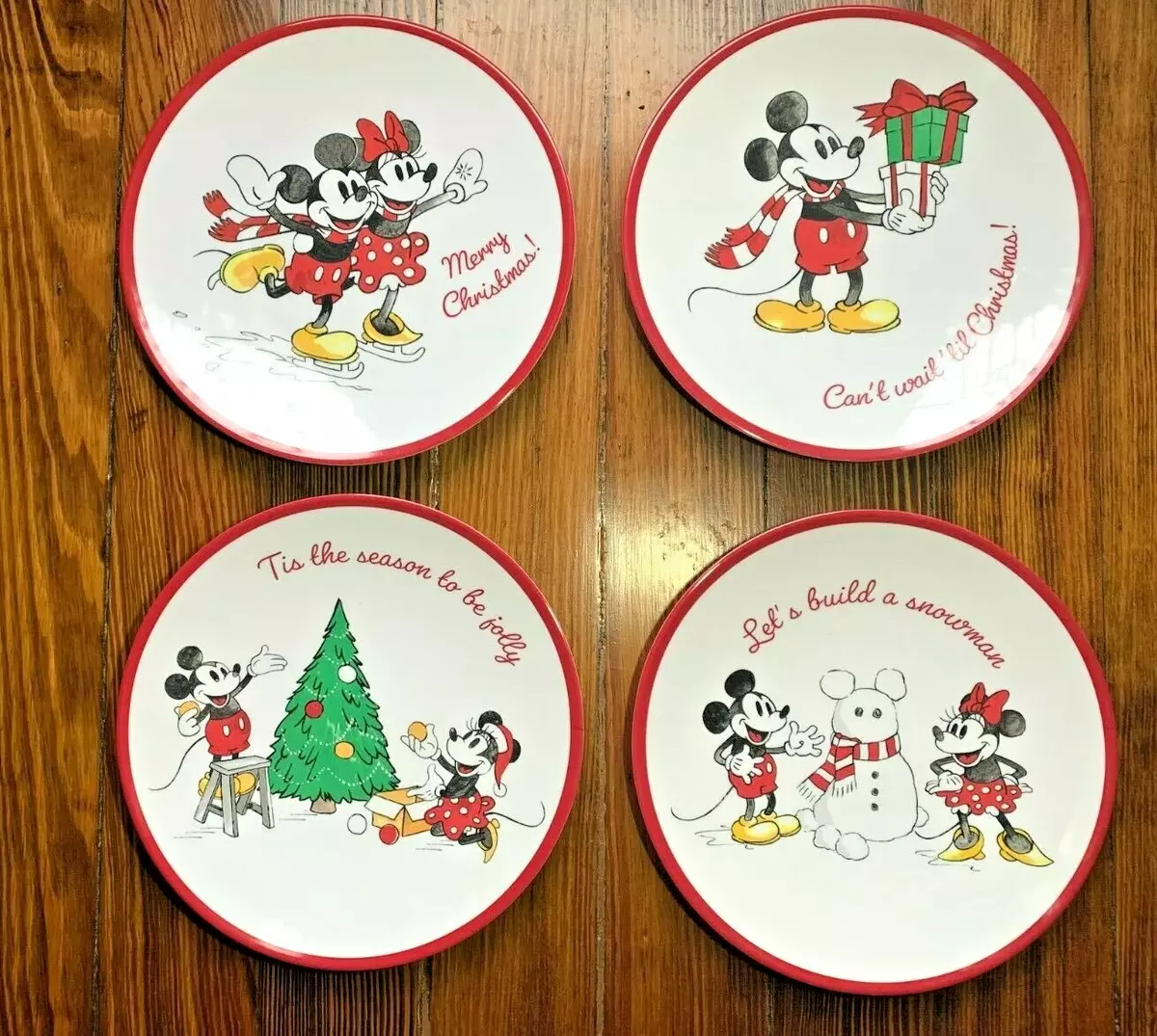 Mickey mouse cheap christmas plates