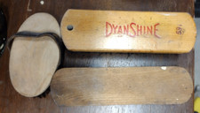 Lot of 3 Vintage Shoe Shine Brushes DyanShine