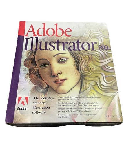 Adobe Illustrator 9.0 Macintosh CD w/ Serial Number User Guide